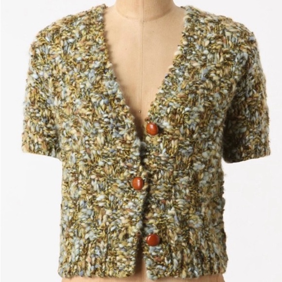 Hand Knit by Dollie Cropped Sweater Size Small - Picture 2 of 5